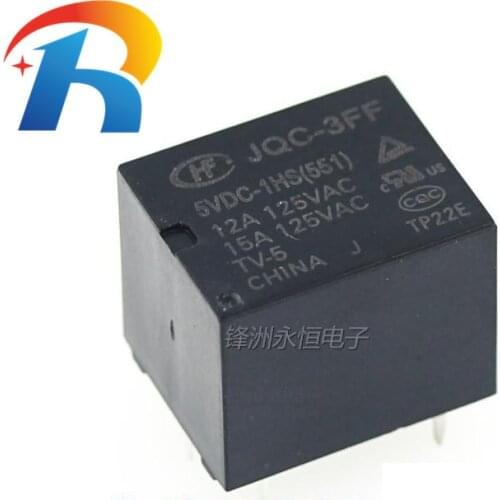 10pcs/lot Relay HF JQC-3FF-005VDC-1HS JQC-3FF-009VDC-1HS JQC-3FF-012VDC-1HS JQC-3FF-024VDC-1HS 551 4PIN 5VDC 9VDC 12VDC 24VDC