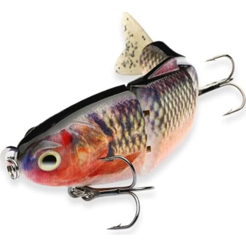4 Segment Swimbait Glide Bait Lifelike Multi Jointed Lure 6# Hook 14cm 37.7g Pike Muskie Walleye Bass Fish Lure Sea Fishing Bait