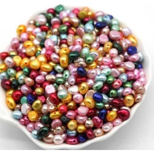 500Pcs mix colors loose pearls Potato pearls hole drilled pearls for DIY jewelry 8MM hole Free Shipping PB88