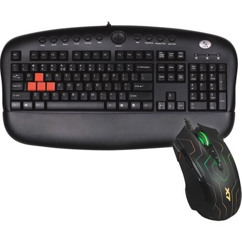 A4Tech X7 Gamer Set - KB-28G Q Turkish Multimedia Gamer Keyboard + Wristband + X89 Gamer Mouse