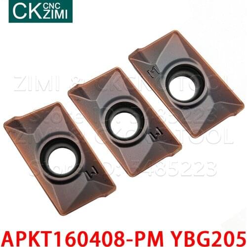 APKT160408-PM YBG205 APKT 160408 PM YBG205 Carbide inserts milling tools CNC indexable tool Metal lathe tool for stainless steel