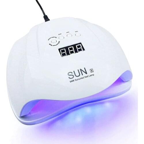 Sun X 54 W Nail Gel Dryer Machine Uv Led Lamp For Nail Dryer Professional White Light Polish Machine Fast Dryer Nail Art Tools E