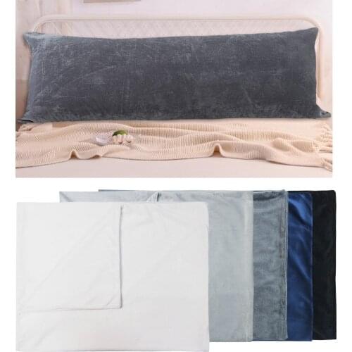 Bed Sleep Long Body Pillow Case Cover Velvet Protector Zipper Pillowcase 2 Size