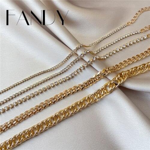 IF ME Multilayer 5PCS/Set Gold Chain Crystal Anklets Set for Women Fashion Boho Vintage Anklet Beach Foot Bracelet Jewelry Gifts
