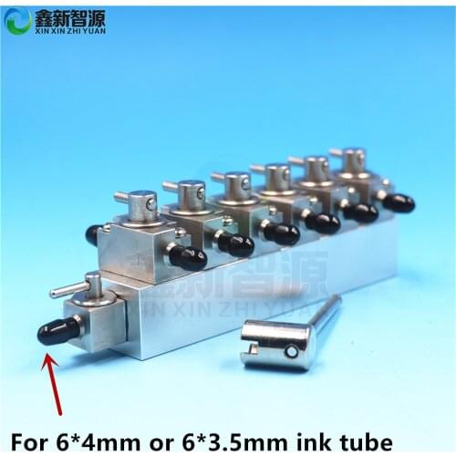Inkjet printer printhead cleaning valve for infiniti phaeton gongzheng liyu solvent printer 6 units washer metal valve 6 channel