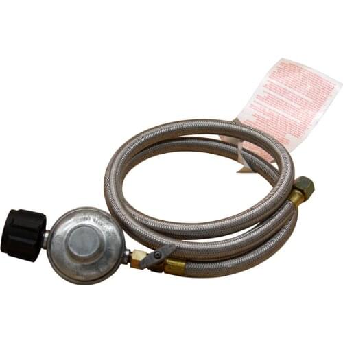 Propane Grill Shut-Off Control Regulator Valve with 4FT Flexible Hose (QCC1 Type 4FT Low Pressure Valve with Shut-Off Valve)