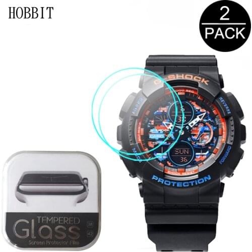 2PCS 9H Anti-Scratch Glass For Casio G-SHOCK GA140 GA-140CT GA-140DC GA-140GB GA-140GM GA-140 AR MC 2.5D HD Clear Tempered Glass
