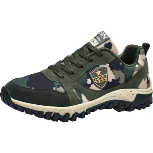 New Quality Mens Hiking Camouflage Work Shoes Unisex Mesh Ourdoor Rock Climbing Sneakers Women Autumn Trekking Hunting Boots
