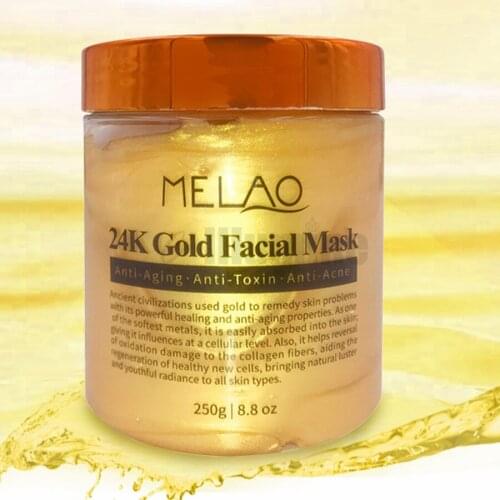 24k Gold Foil Mask Anti-Aging, Anti-Toxin,Anti-Acne Stretch Skin Moisturizing Collagen Mask 250g