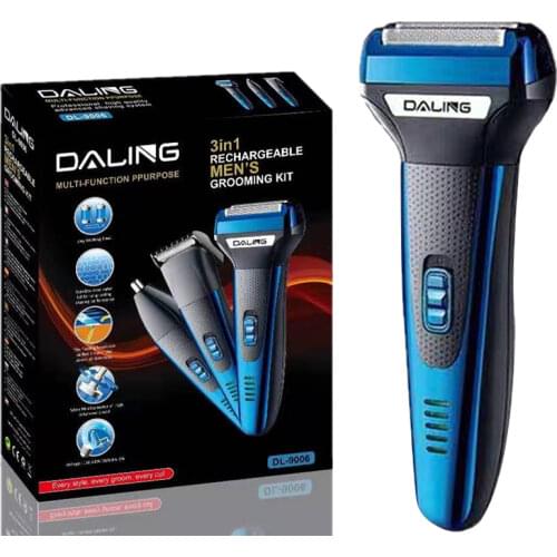 3in1 Multi-function professional hair shaver for men beard electric rechargeable shaver nose groomer hair electric razor shaving