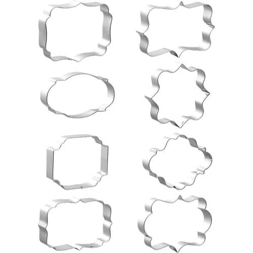 8 piece set 430 Stainless Steel Blessing Frame Cookie Cutter Mini Cookie Moulds For Chocolate Biscuit Cookies Made Tool