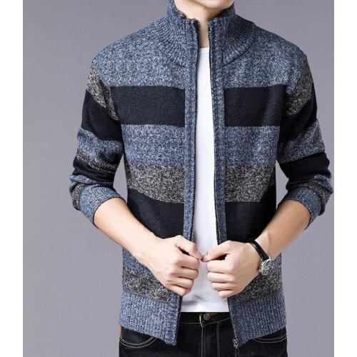 Autumn Winter 2021 Men' s Outwear Wool Knitted Sweater Fashion Men Cardigans Sweater Coat