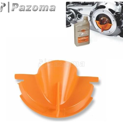 Pazoma Orange Plastic Primary Oil Fill Funnel for Harley 2006-2017 Dyna 2007-2018 Softail Touring Trike Models
