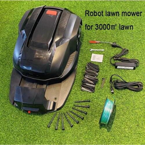 Robot lawn mower for 3000㎡ lawn,Time&Data set system,Automatic avoid-obstacle,4.4Ah Li-ion battery,Water proof IPX4