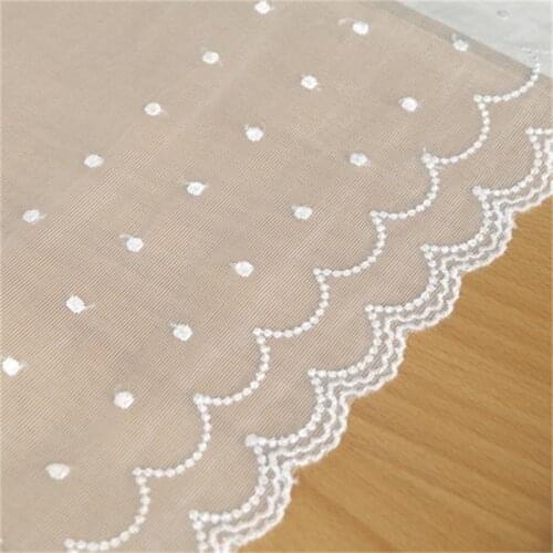 Mesh Cotton Embroidery Lace Fabric Summer Ladies Dress Sewing Accessories DIY Material
