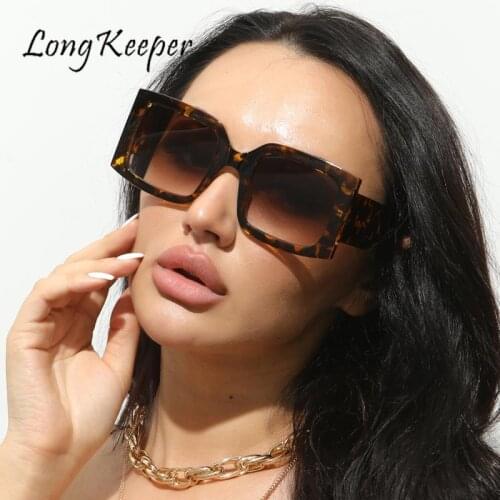 Vintage Oversized Square Sunglasses Women Men Retro Brand Designer Big Frame Leopard Sun Glasses Female Shades Lentes De Sol