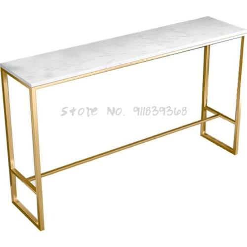 Marble Bar Table By Window Small Bar Table Outdoor Balcony Milk Tea Shop High Foot Table By Wall