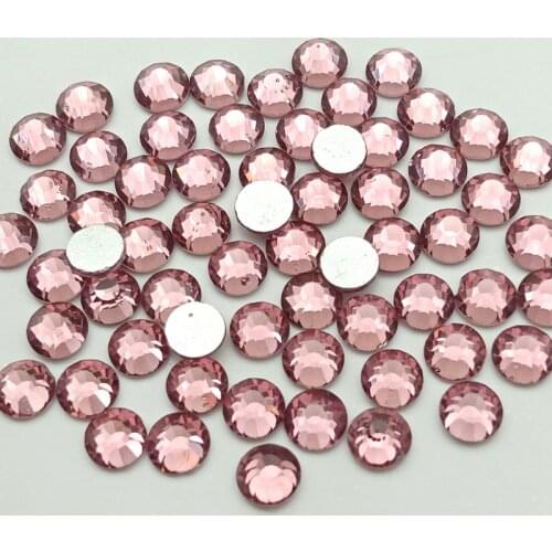 Light Amethyst Nail Rhinestones SS3-SS20 Non Hotfix Flatback Crystal Glass Rhinestones for Nails Art Decorations Stones