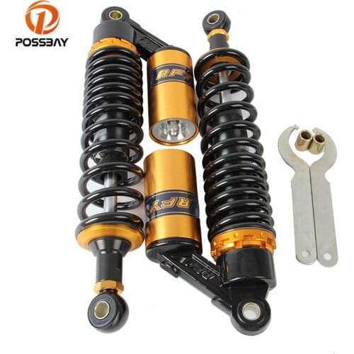 POSSBAY 340mm Universal Motorcycle Rear Air Shock Absorber Suspension for Dirt bike Honda Kawasaki Amortiguador Scooter Parts