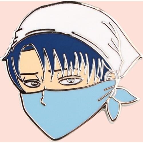 ZF3144 Anime Boy Attacking Giant Jewelry Enamel Pins And Brooches Cartoon Creative Metal Denim Hat Badge For Friends Kids