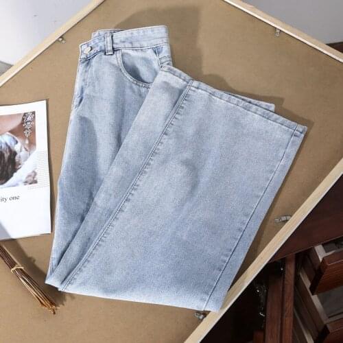 Woman Jeans High Waist Clothes Wide Leg Denim Clothing Blue Streetwear Vintage High Quality 2020 Fashion Harajuku Straight Pants