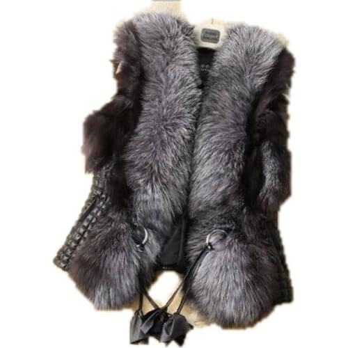 Imitation fur Europe and The United States adult spot shot without model fur vest fur woman jacket coats and jackets women