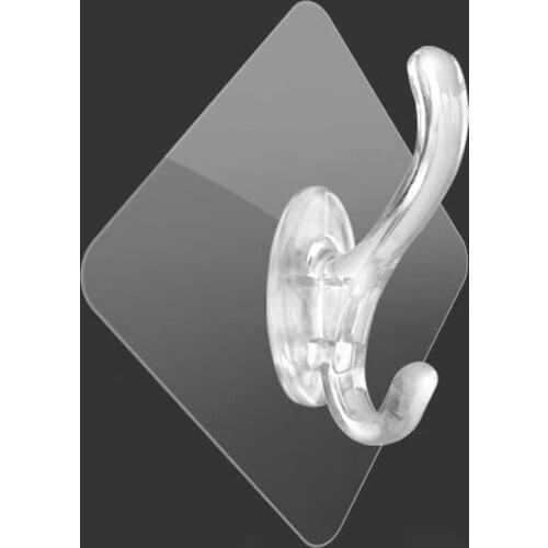 1/5/10PCS Wall-Mounted Household Transparent Seamless Sticky Hook Waterproof Kitchen Bathroom Strong Sticky Wall Hook Hanger