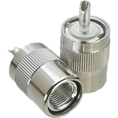 10Pcs Connector UHF PL259 Male plug Solder RG8 LMR400 RF Adapter Coaxial High Quanlity