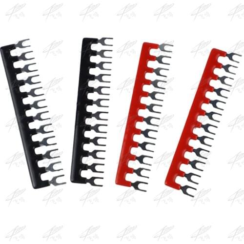 2PCS TB1512 TB-1512 15A 12 Position Pre Insulated Fork Terminal Connection Strip tiebar 2 colors to choose TBD-10A