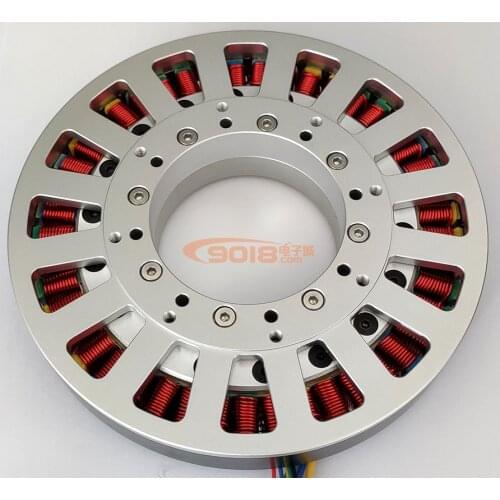 480W Large Hollow Shaft Ultra-low Speed Disc Brushless DC Motor Motor Flat and Thin Multipole with Hall + Driver