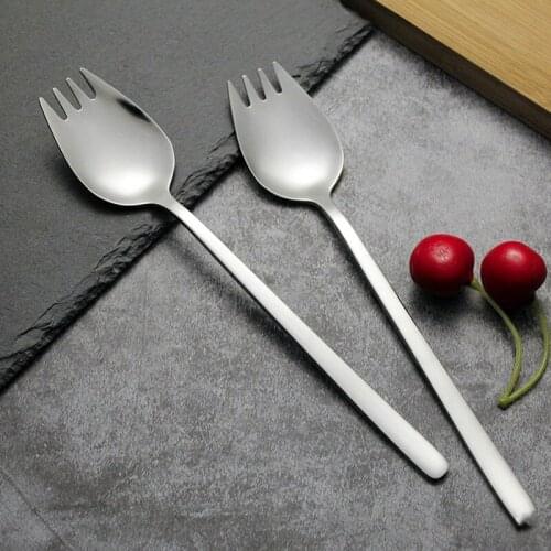 2 In1 Stainless Steel Spork Spoon Fork Cutlery Utensil Outdoor Combo Picnic