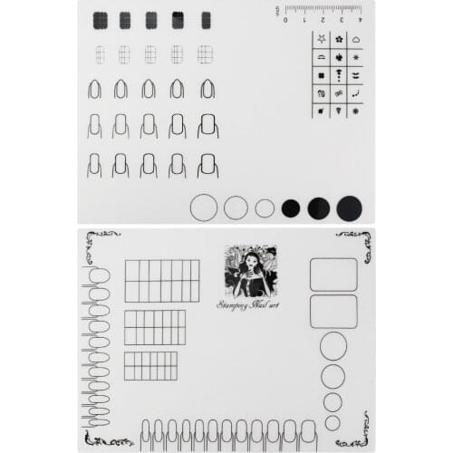 Segbeauty 2pcs Silicone Mat for Nails Nail Art Stamping Mat Silicone Workspace Stamping Plate Manicure Mat Nail Polish Coloring