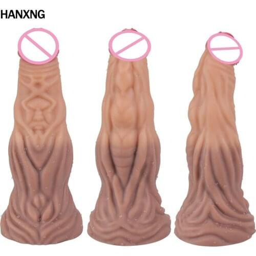 28*8.3cm Huge Enough Old Man Female Anal Plug Womens Dildo Penis Sex Toys For Women Dildofor Lesbian Erotic Sexules Shop