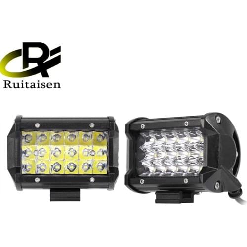 5 Inch Tri-row LED Light Bar 54W 5400lm Dustproof IP68 6000K for Pickup trucks 4x4 vehicles 4WD trailers Led Lamp
