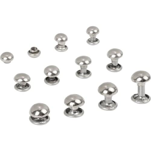 50sets 6/7mm double sided mushroom rivets sandals leather accessories hemispherical buttons handmade DIY small