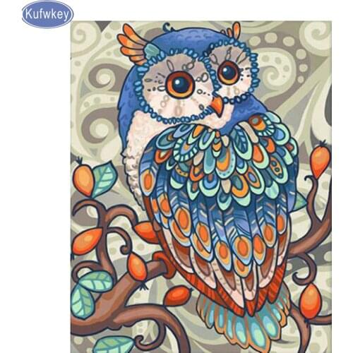 5D Diy Diamond Painting owl 3d Stitch Cross,full Diamond Embroidery square Rhinestones Diamond Mosaic birds Sticker Home decor