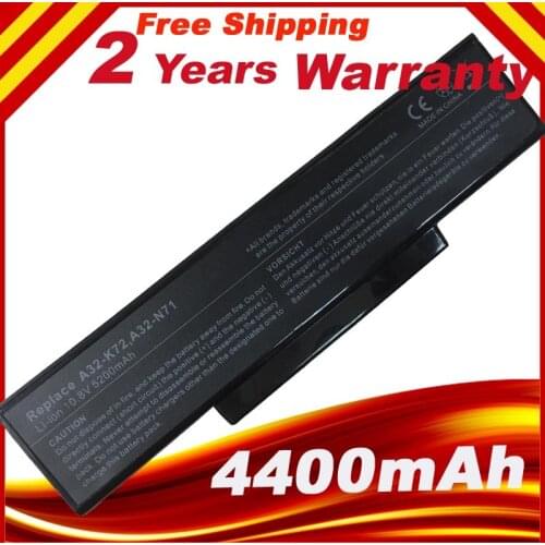 Battery for Asus A72 A72D A73 K72 K73 N71 N73 X72D X77J A32-K72 A32-N71