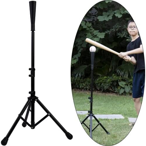 Baseball Hitting Tee Outdoor Training Sports Durable Steel Tripod Stand Portable Practical Travel Adjustable Softball Batting