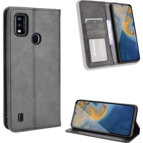 For ZTE Blade A51 Case Luxury Flip PU Leather Wallet Magnetic Adsorption Case For ZTE A51 A 51 ZTEA51 Phone Bags