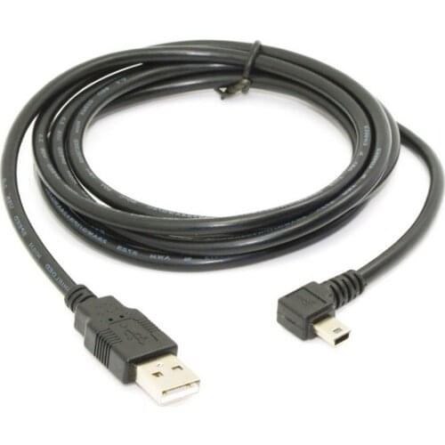 Mini USB B Type 5pin Male Left Angled 90 Degree to USB 2.0 Male Data Cable 50cm 180cm USB mini-b Angle Cable 0.5m 1.8m 6ft