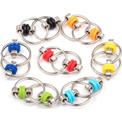 New Metal Puzzle Chain Fidget Toy For Autism Chain Fidget Toy Hand Spinner Key Ring Sensory Toys Stress Relieve ADHD Top Puzzles