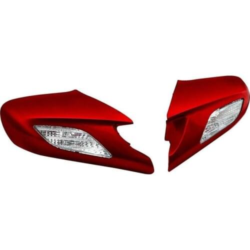 Motorcycle Pair Red Rear View Mirrors Turn Signals Clear Len For Honda ST1300 2002-2011 10 09 08 07 06 05 04 03