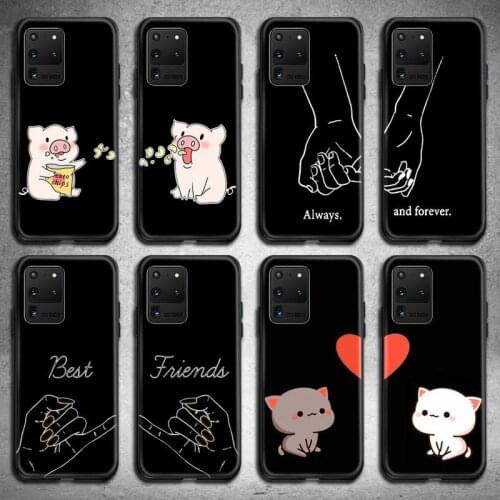 Cartoon BFF Always And Forever Best Friends Phone Case For Samsung Galaxy S21 Plus Ultra S20 FE M11 S8 S9 plus S10 5G lite 2020