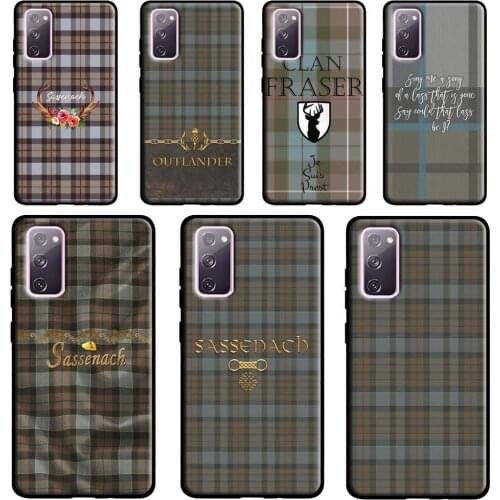 Outlander Fraser Tartan Case For Samsung Galaxy S20 FE S21 Ultra Note 20 Note 9 10 S10e S8 S9 S10 Plus Phone Cover