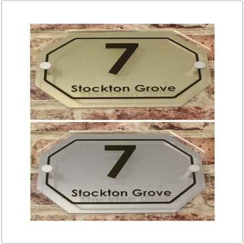 Personalised Modern 5MM Acrylic House Number Sign Street Name
