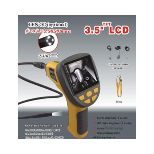 8.5MM 3.5 Inch AV Handheld Endoscope CMOS Borescope Dual Lens Digital Microscope Inspection Otoscope Camera