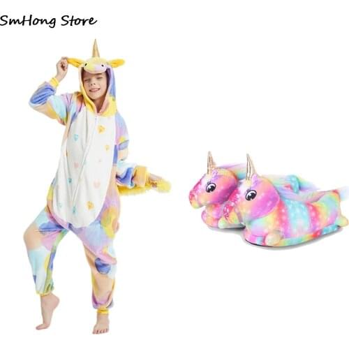 One Piece Hooded Children Sleepwear Pyjamas Kids Kigurumi Unicorn Anime Cartoon Pijama Hooded Jumpsuits