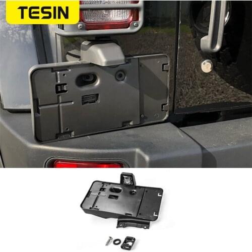 TESIN License Plate for Jeep Wrangler JK 2007 Up Car Rear License Plate Mounted Part Screws Bottle Opener Decoration Car Styling