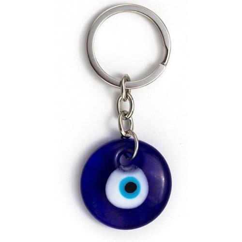 Turkish Blue Evil Eye Keychain Car Key Chains Key Rings Holder Amulets Lucky Charms Hanging Pendants Keychains Fashion Keyring