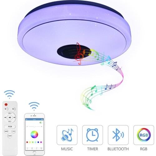 220V 36W Smart Ceiling Light Remote Control Bluetooth APP Control W/WW+RGB Color Change For Bedroom Smart Lamp